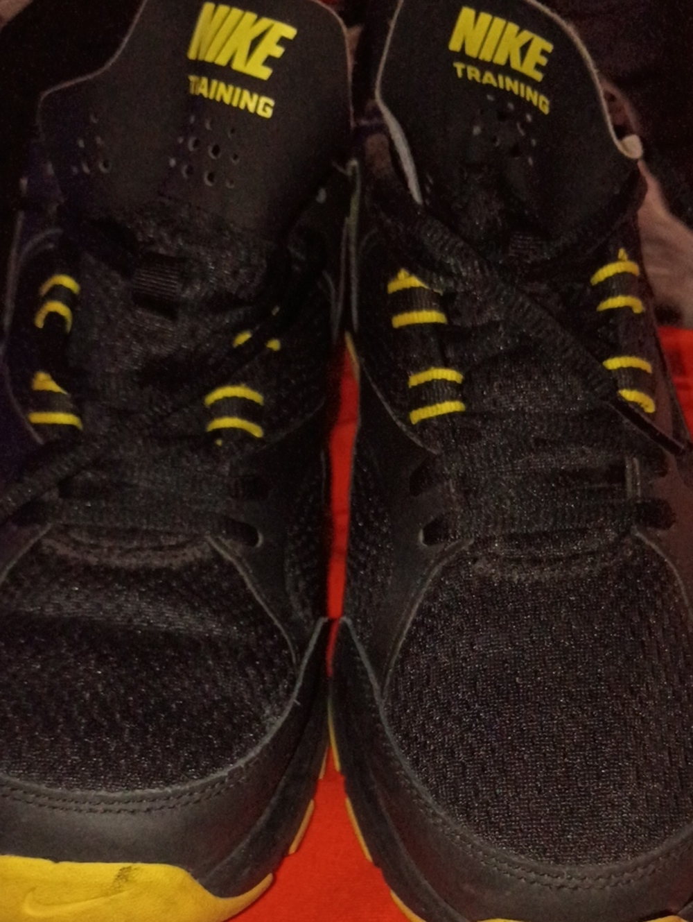 Nike Kids Black and Yellow Training Sneakers